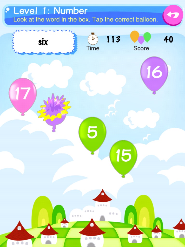 Vocabulary Catcher 1 - Numbers, Colours and Fruit screenshot 4