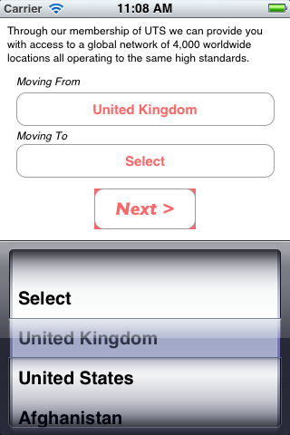 App screenshot