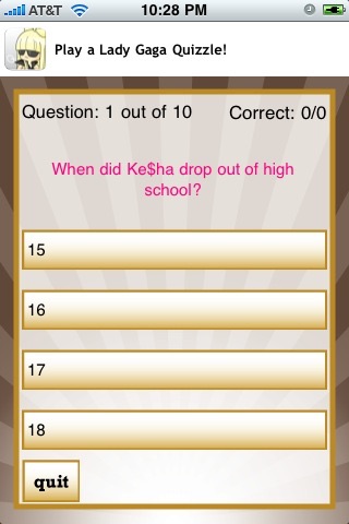 Ke$ha Quizzle™ screenshot 2