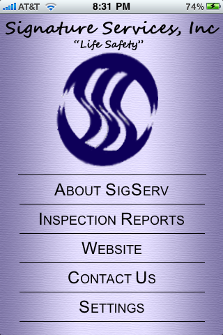 Signature Life-Safety Services app screenshot