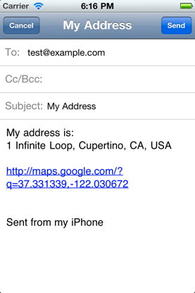 Send Location by SMS or Email screenshot 4
