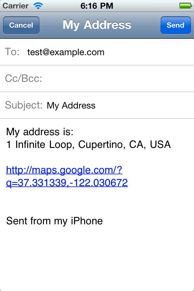 Send Location by SMS or Email screenshot 4