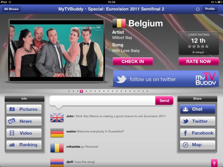 MyTVBuddy - Eurovision 2011 Launch Edition