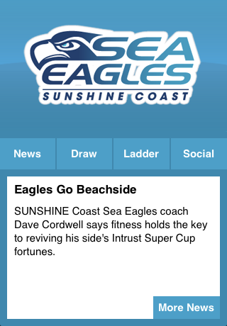 Sunshine Coast Sea Eagles app screenshot
