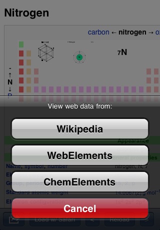 Periodic Table and Atomic Mass Calculator iPhone screenshot