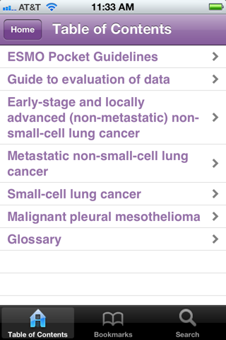 ESMO Pocket Guidelines: Lung Cancer – Mesothelioma – Clinical Practice Guidelines screenshot 3