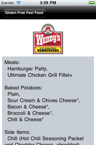 Gluten Free Fast Food