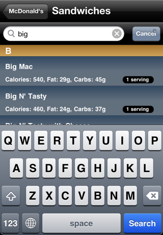 Fast Food Calories screenshot 4
