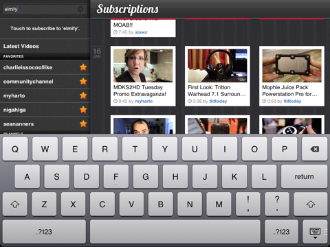 Subscriptions - Watch YouTube Subscriptions iPad screenshot 4 - Entertainment app