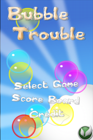Bubble Trouble app screenshot