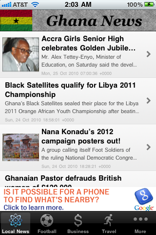 Ghana News app screenshot