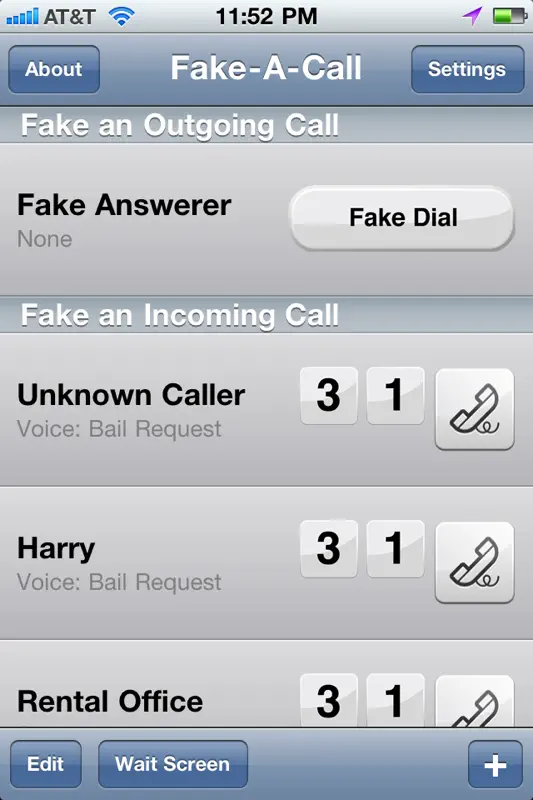 Fake-A-Call ™ screenshot 1 of 5