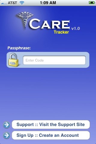 iCare Tracker iPhone screenshot 1 - Medical app