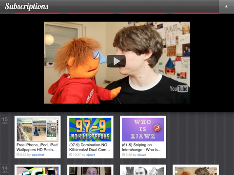 Subscriptions - Watch YouTube Subscriptions iPad screenshot 2 - Entertainment app