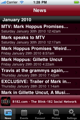 B182 -  Blink 182 Social Network