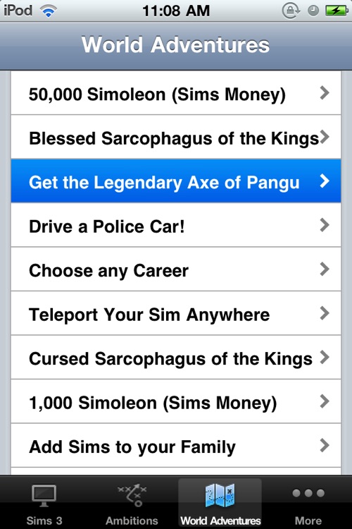 Cheats for Sims 3 Ambitions, Original & World Adventures (Combo Pack) screenshot-3