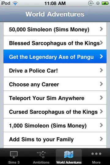 Cheats For Sims 3 Ambitions, Original & World Adventures (Combo Pack) iPhone-skjermbilde 4