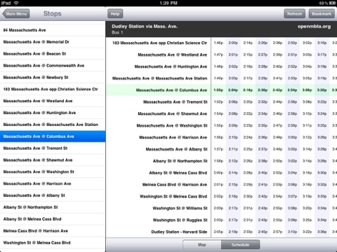 OpenMBTA for iPad screenshot 3