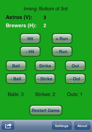 Simple Baseball Scorekeeper