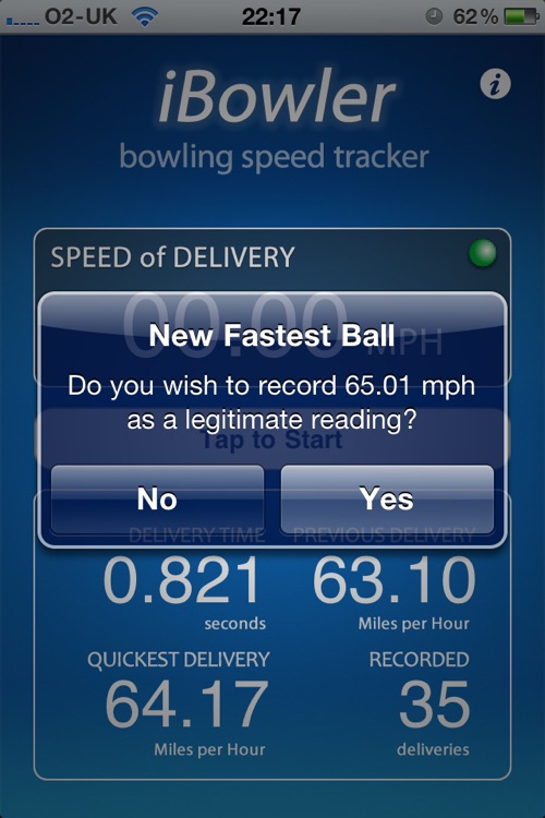 iBowler - Cricket Ball Speed Tracker