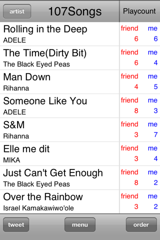 Screenshot #1 pour Search the same songs for each iPod