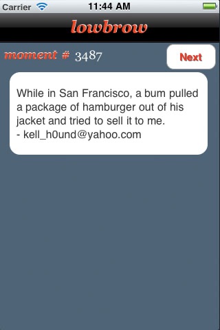 lowbrow iPhone screenshot 1 - Entertainment app