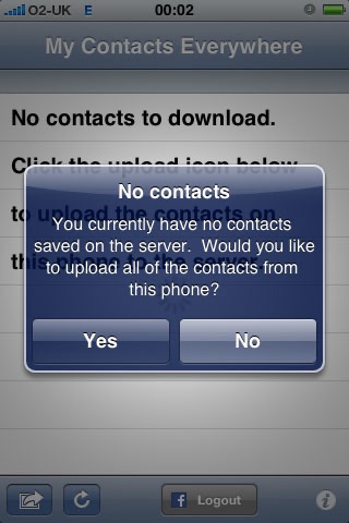 My Contacts Everywhere app screenshot