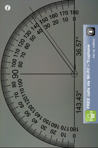 AR Protractor Lite iPhone screenshot