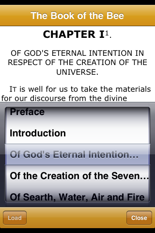 The Book of the Bee iPhone screenshot
