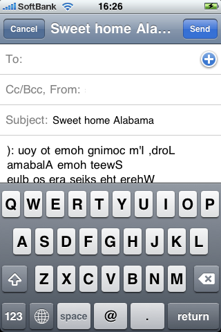 ReverseMailFree iPhone screenshot