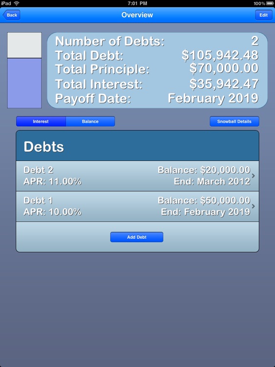 Agile Snowball: Debt Simplified iPad Edition Lite
