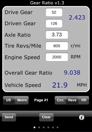 Gear Ratio iPhone screenshot 5 - Utilities app