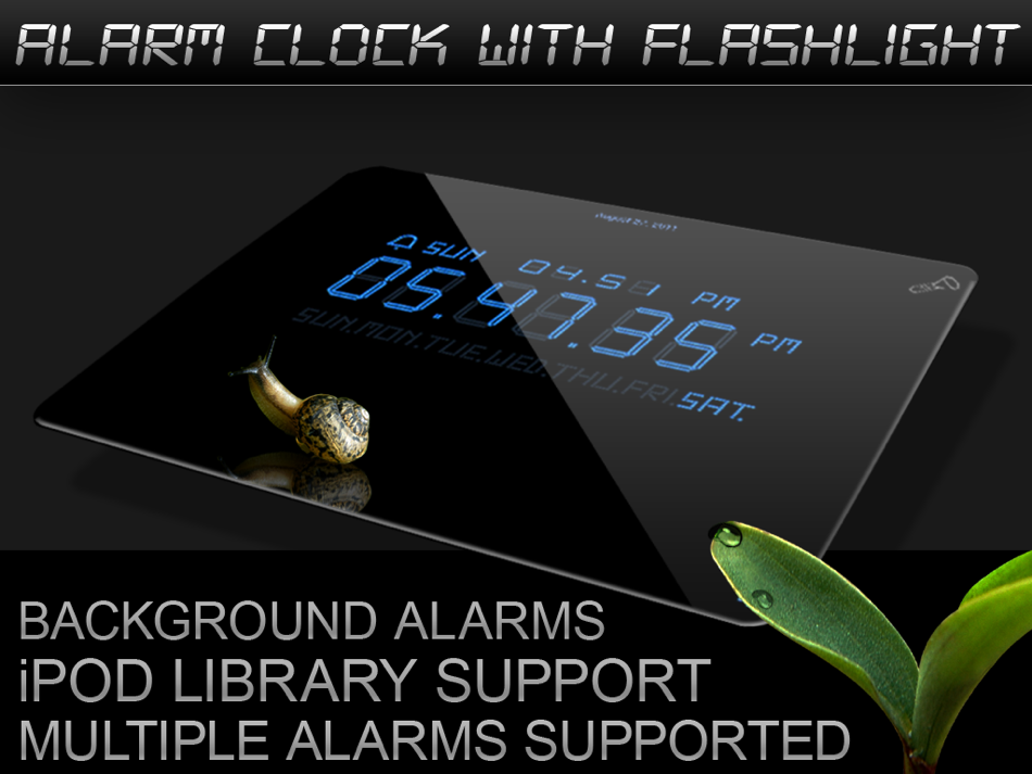 #1. Alarm Clock with Flashlights Lite (iOS) Podle: Elen Bekzadyan