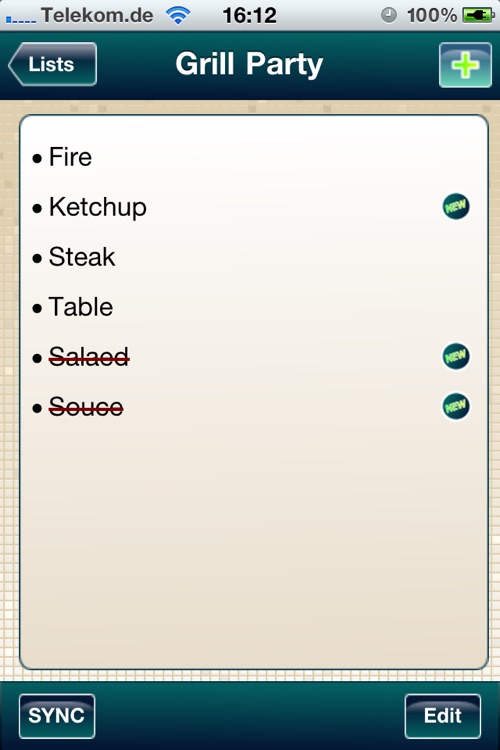My Shared Shopping List