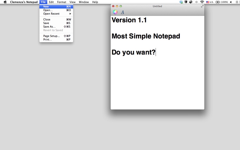 Clemenza's Notepad for Mac OS X - 1.1 - (macOS)