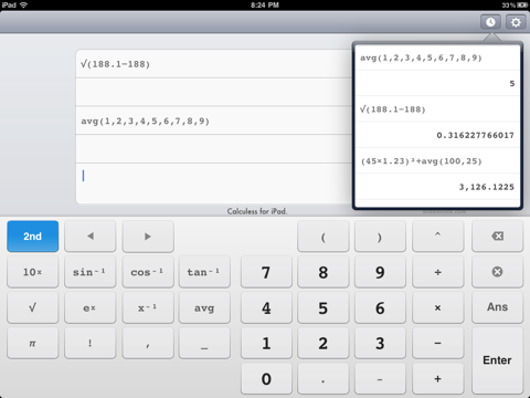 Screenshot #6 pour Calculess Free - Scientific Calculator for iPad
