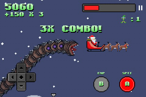 Super Mega Worm Vs Santa screenshot 4