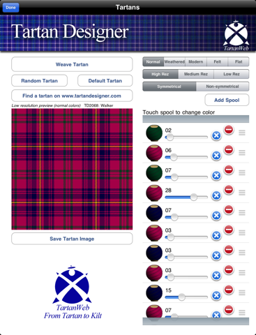 Tartans app screenshot