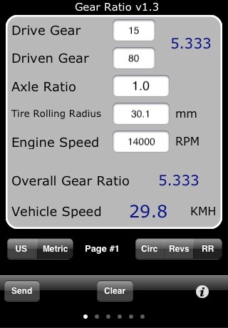 Gear Ratio iPhone screenshot 2 - Utilities app