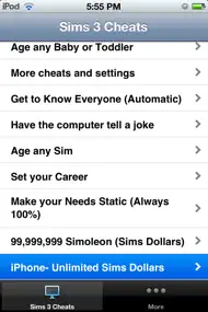Cheats: Sims 3 Edition iphone resimleri 2