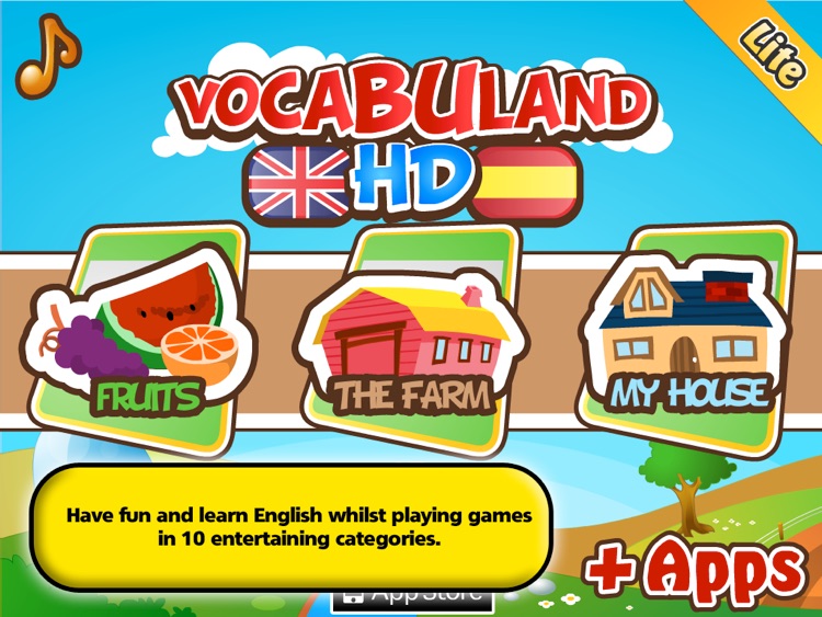VocabuLand HD Lite - English/Spanish vocabulary
