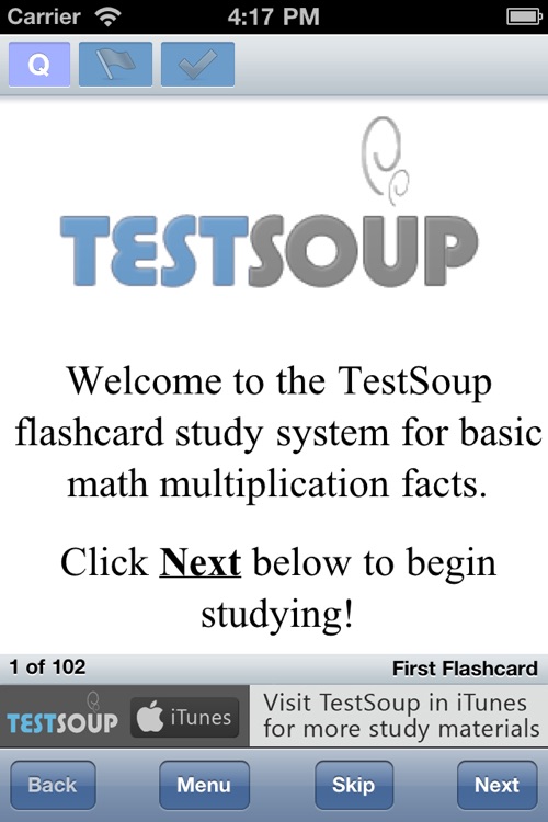 Basic Multiplication Facts Flashcards