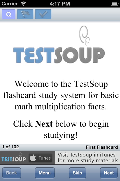 Basic Multiplication Facts Flashcards