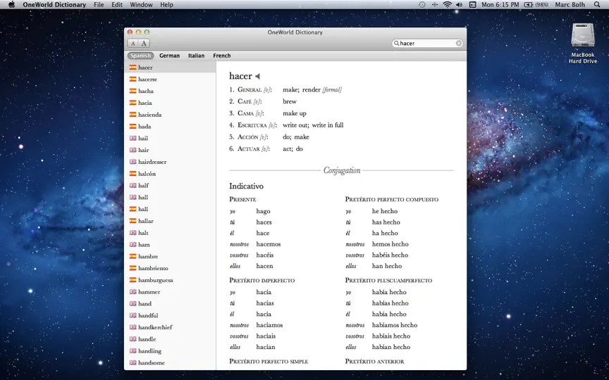 Capture d'écran de One World Dictionary sur iPhone 1