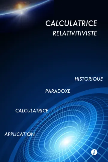 Capture d'écran de Calculatrice Relativiste sur iPhone 1