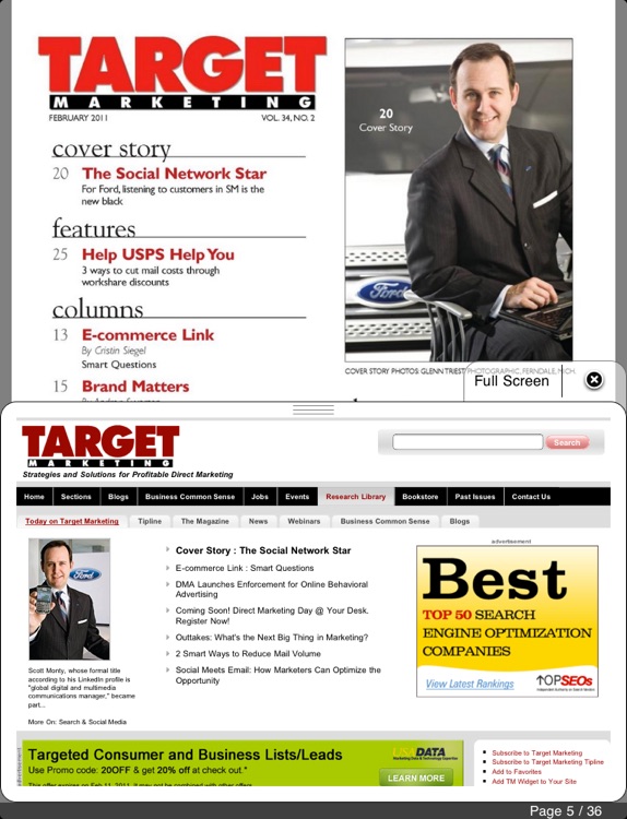 Target Marketing for iPad