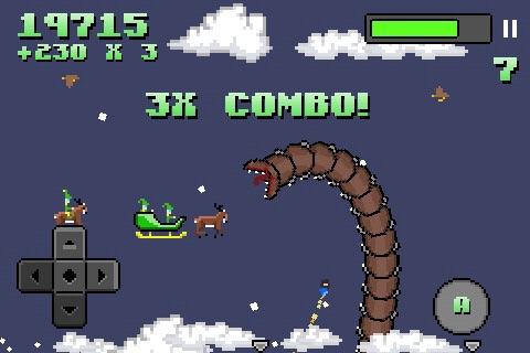 Super Mega Worm Vs Santa screenshot 2