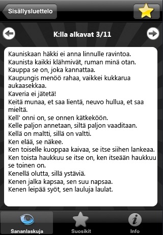 Screenshot 3 of Sananlaskuja App