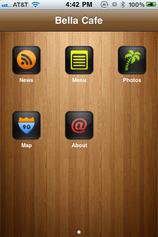 Bella Cafe app screenshot