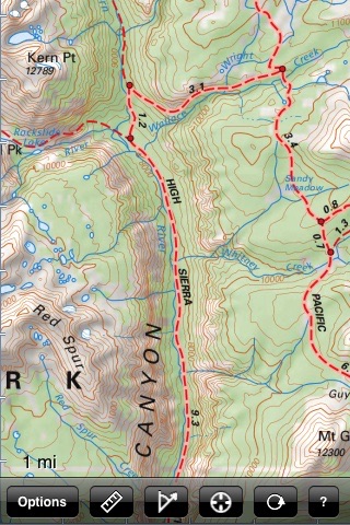 Sequoia and Kings Canyon National Park Recreation Map screenshot 2